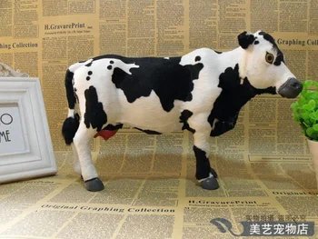 нова симулация играчка крава, реалистична играчка ръчна изработка, кукла-крава, подарък от около 30x12x20 см 1