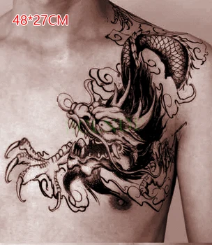 Купи онлайн Японската полупостоянная трайно фалшива татуировка с змеиным цвете боди арт ръка фалшива татуировка на жените и мъжете / Татуировки и боди арт ~ www.intersum.fi 11