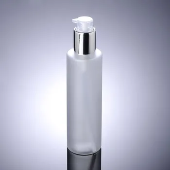 150 мл 200 мл matte PET БУТИЛКА пластмасова бутилка блестящ сребърен прес-помпа в основата на анти-UV серум/лосион /тонер/емулсия за опаковане на кожата 1