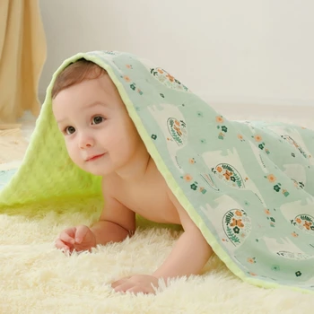 Купи онлайн Памучни бебешки пеленальное одеяло за количка с препълнена и ръкавици за детския анимационен филм / Спално бельо ~ www.intersum.fi 11