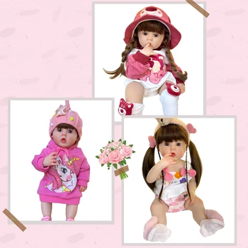 Купи онлайн 22 инча пълен силикон снабден с отлично качество на новородено принцеса дете дете Boneca за детски подарък / Кукли и аксесоари ~ www.intersum.fi 11