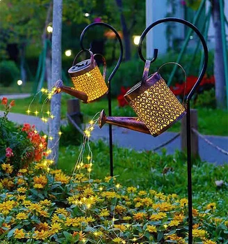Слънчева градина осветява на открито Слънчево Написано В Действие водоустойчивую Декоративна Лампа изкуство чайника водоустойчивую IP65 с инсталирана светла ред 1