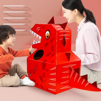 Детски 3D Хартиени Пъзели-Пъзел игри на Хартиен Динозавър Cosplay Съберат Тъканни Пъзели Играчки Детски Забавни Играчки За Деца, Приятели, Подаръци 2
