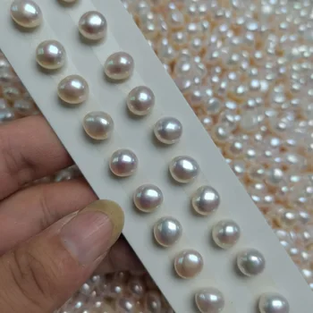 10 бр. сладководни перли бял бароковата перла 7-9 мм за обеци 
