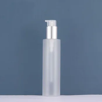 150 мл 200 мл matte PET БУТИЛКА пластмасова бутилка блестящ сребърен прес-помпа в основата на анти-UV серум/лосион /тонер/емулсия за опаковане на кожата 2