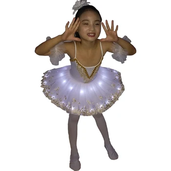представа, детско Светлинен танцово рокля, светещи рокли, балетна пола-пакет, led балетные костюми за възрастни момичета, детски 2