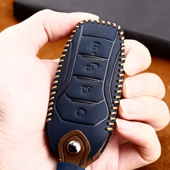 Кожен Калъф за Ключове на Автомобила Smart Remote Key Case за BYD Tang DM 2018 Чанта за Ключове Автоаксесоари Ключодържател Ключодържател Калъфи за Ключове 2