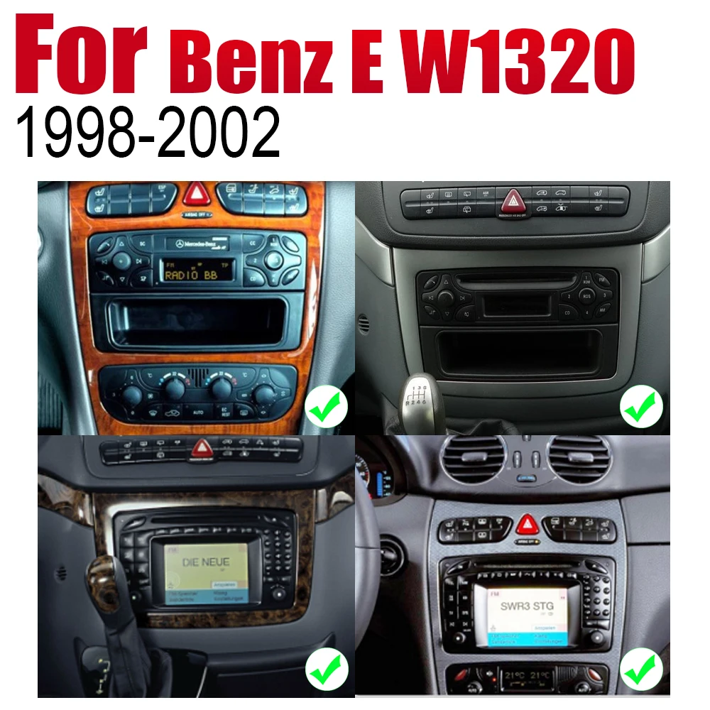 Android 2 Din Авто Радио DVD За Mercedes Benz E W1320 1998 ~ 2002 NTG Автомобилен Мултимедиен Плейър GPS Навигационна Система, Стерео Радио Изображение 2