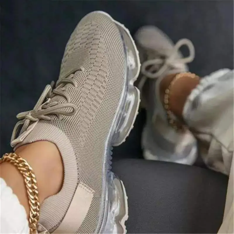 Дамски маратонки 2022, модни однотонная ежедневни обувки на плоска подметка с въздушна възглавница, дамски обувки, дишаща летни обувки, дамски Изображение 1