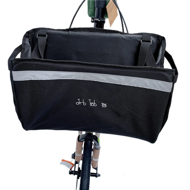 За Brompton/Birdy Сгъваем Велосипед Предната Чанта За Количка Чанта Велосипедна Корона Растителни Кошница Аксесоари За Велосипеди Изображение 1
