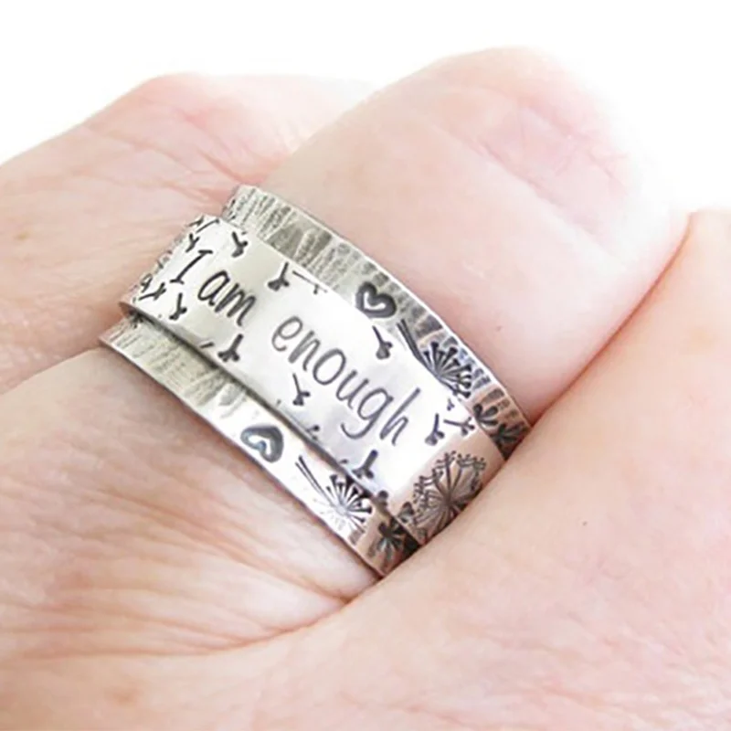 Новото ретро растително пръстен с писмото модел под формата на глухарче, двухслойное женски пръстен, модерни метални аксесоари, вечерни бижута, дамски подаръци Изображение 3