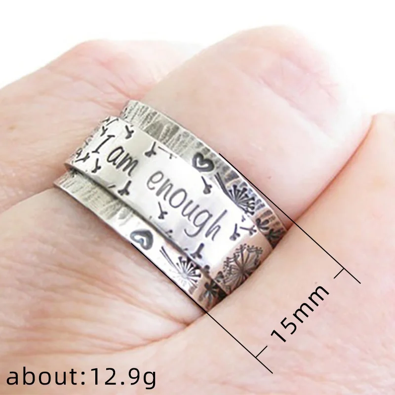 Новото ретро растително пръстен с писмото модел под формата на глухарче, двухслойное женски пръстен, модерни метални аксесоари, вечерни бижута, дамски подаръци Изображение 4